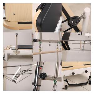 Reformer de Pilates Plegable Popular de Madera de Arce - Equipo de Estudio Multifuncional Duradero con <span class=keywords><strong>Beneficios</strong></span> para la Salud - Product Image 4