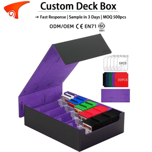 Boîte à cartes grande capacité 3800 Plus, étui à 5 rangées avec couvercle amovible pour le rangement des jeux de cartes TCG/CCG, Sport Commander et jeux de table - Product Image 1