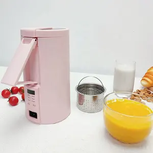 Lage Ruis 600Ml Mini Sojabonenmelkmaker Ss304 4 Bladmoer Amandelmelkmaker Led Scherm Keukenmachine