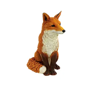 树脂生动家居装饰动物雕像红狐狸雕像待售