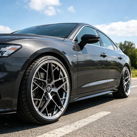 Jantes monobloc personnalisées Flowtone Wheels 16 17 18 pouces 5x114.3 4x100 5x120 noires légères concaves pour voitures