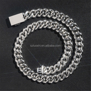 Bestseller Moissan ite Diamond Halskette 12mm Hip Hop Schmuck 925 Sterling Silber Armband Männer Frauen Iced Out Cuban Link Chain - Product Image 2