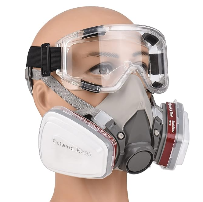 Design popolare buon prezzo all'ingrosso maschera antigas full face respiratore