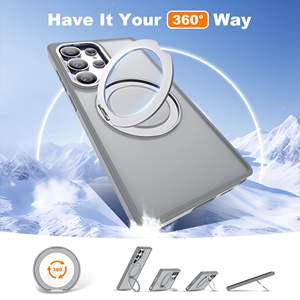 Custodia Magnetica Opaca con Supporto per <span class=keywords><strong>Samsung</strong></span> S26 <span class=keywords><strong>Ultra</strong></span>, <span class=keywords><strong>Cover</strong></span> Traslucida Rotante a 360° per <span class=keywords><strong>Samsung</strong></span> S25 <span class=keywords><strong>Ultra</strong></span>, S24 FE, S23, <span class=keywords><strong>S22</strong></span> - Product Image 2