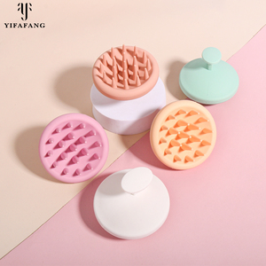 Venta caliente 100% cabeza de silicona masajeador champú cuero cabelludo cepillo de pelo grado alimenticio niños silicona ducha cuero cabelludo cepillo masajeador - Product Image 6