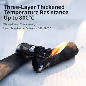 137*137cm 53.93*53.93in Tapis ignifuge pour barbecue extérieur Prévenir les dommages au sol et les risques d'incendie - Product Image 5