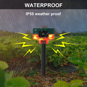 Hot người bán năng lượng mặt trời về đêm động vật <span class=keywords><strong>Repeller</strong></span> với nhấp nháy ánh sáng ngoài trời cao không thấm nước cho chim/mèo/Chó/khỉ răn đe - Product Image 2