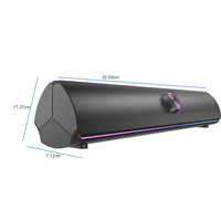 Haut-parleurs d'ordinateur de jeu RGB Super Bass Light USB/sans fil Réglage de l'égalisation Croisement bidirectionnel pour le bureau de musique de jeu de film