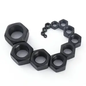 Direct Deal Level 12 Carbon Steel M10 High Strength Black Hexagonal Nut Chinese Bolts And Nuts