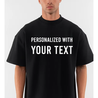 T-shirt personnalisé pour hommes 100% coton de haute qualité, grande taille, coupe ample, style formel, impression unie, 210 grammes, tricoté vierge