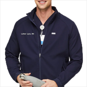 Set <span class=keywords><strong>di</strong></span> Uniformi Ospedaliere per Medici e Infermieri: Giacca, Pantaloni Jogger, Top con Scollo a V - Set <span class=keywords><strong>di</strong></span> 4 Pezzi per Uomo - Product Image 5