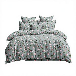 Parure de lit moderne imprimée en microfibre, motif géométrique 3D, 400 fils, taille Queen, drap et taies d'oreiller en polyester, directement de l'usine - Product Image 1