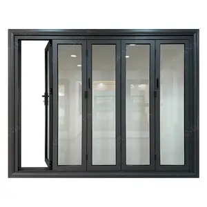 Exterieur Aluminium Luiken Luik Custom Hout Commerciële Deuren Slingeren Aluminium Vouwglas Franse Deuren