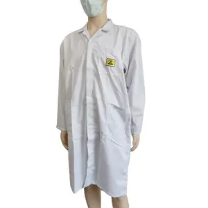 High Quality Antistatic Work Clothes With 2% Conductive Fibers ESD Lab Coat Anti-static Garments