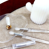 Bâtonnets applicateurs en nylon JIY OEM pour nail art, pinceaux réutilisables pour poudre chromée, outil de manucure avec virole sertie pour vernis gel