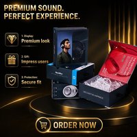 Boîte à casque rigide en papier imprimée sur mesure de luxe, emballage cadeau pour l'électronique grand public, pour le commerce électronique, la vente en gros et au détail