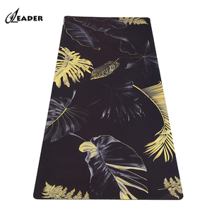 Logo không trượt sinh thái da lộn màu đen tập thể dục tập thể dục <span class=keywords><strong>Mat</strong></span> nhãn hiệu riêng cao su TPE sợi nhỏ Yoga <span class=keywords><strong>Mat</strong></span> - Product Image 6