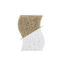Éponge de nettoyage en fibres naturelles compostables en sisal, pulpe de bois et coton, durable, pour le nettoyage domestique