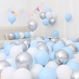 Juego de Globos de Látex Gruesos Color Azul Océano, Decoración Náutica Reutilizable para Baby Shower, Graduación, Jardín de Niños - Product Image 2