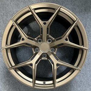 Jante monobloc forgée à profil profond concave, avec blocage central personnalisé 5x112 5x120 5x130, moyeu de roue pour Porsche Ferrari Lamborghini - Product Image 1