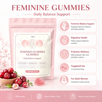 Gummies Équilibre Féminin Canneberge Prébiotique Probiotique Soutien Digestif 30 Unités OEM/ODM Marque Privée Vente en Gros pour Femmes