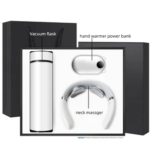 结婚礼物项目3合1颈椎按摩仪真空杯和暖手器电源银行礼品套装