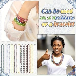 Set de 11 Collares de Cuentas de Santería - Collar Elástico Unisex - <span class=keywords><strong>Eleke</strong></span> Collar de Santería - <span class=keywords><strong>Elegua</strong></span> Orula Eleggua Shango Oya - Product Image 3