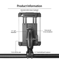 Support de tablette antivol en plastique avec base à griffes tactiles, support flexible pour tablette à fixer sur la têtière du siège arrière, support de tablette pour iPad, support de voiture