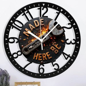 <span class=keywords><strong>Orologio</strong></span> <span class=keywords><strong>da</strong></span> <span class=keywords><strong>Parete</strong></span> Circolare in Ferro <span class=keywords><strong>da</strong></span> 25cm con Design <span class=keywords><strong>Albero</strong></span> <span class=keywords><strong>della</strong></span> <span class=keywords><strong>Vita</strong></span> o Scena Naturale - Product Image 3