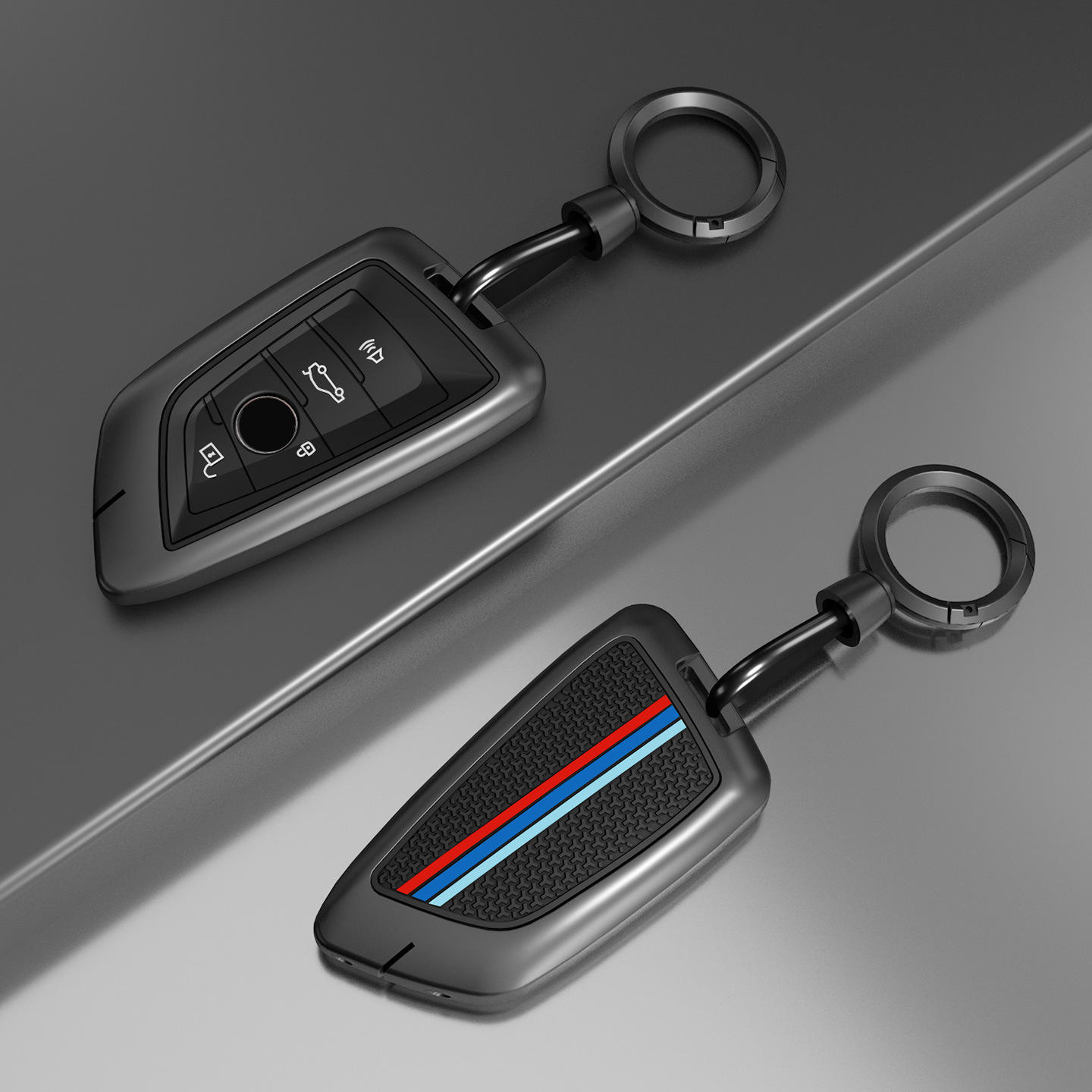 Modèle A3 - 4 boutons - trois couleurs + support anneau