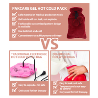 Chauffe-mains à micro-ondes Portable chaud gel froid pack de chaleur forme de bouteille d'eau coussin chauffant pour dame et fille