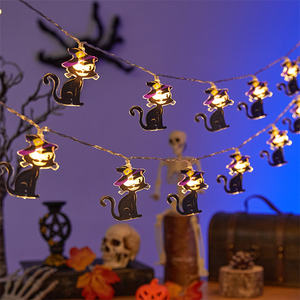 Halloween Décoration Lumières Extérieure Étanche <span class=keywords><strong>Smiley</strong></span> Citrouille LED Guirlande Lumineuse Fête De Vacances Fantôme Atmosphère Couleur Éclairage - Product Image 1