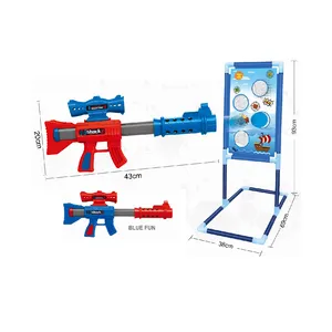 ירי משחק צעצוע 2pk קצף כדור פופר אוויר צעצוע רובים עם עומד ירי יעד, 24 קצף כדורי