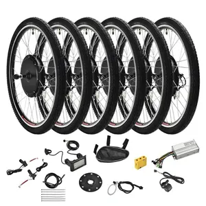 V 36v 48v 500w 750w eléctrica ebike frente trasera de bicicleta de rueda kits de conversión