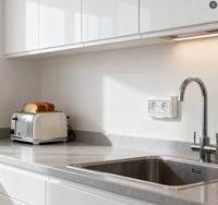 IGERCN IGJ55-2SR Prise murale double IP55 ABS résistante aux intempéries européennes 16A 250V avec interrupteur CE pour applications non-mise à la terre