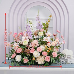 <span class=keywords><strong>Flores</strong></span> de Pasillo Realistas en Colores Rosa, <span class=keywords><strong>Flores</strong></span> <span class=keywords><strong>Artificiales</strong></span> de Seda de Alta Calidad, Camino de <span class=keywords><strong>Flores</strong></span> para Pasillo - Product Image 6