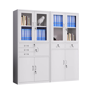 <strong>Hot</strong> <strong>Sale</strong> Modern 4-Door Metal Office Furniture Filing <strong>Cabinet</strong> Glass Door Steel Lemari Besi Archivad File Filling <strong>Cabinet</strong> - Product Image 2