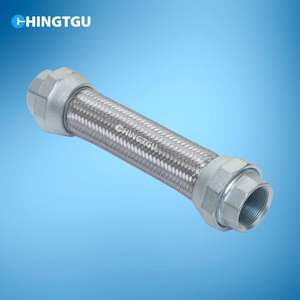 Traitement de surface lisse standard JIS résistant à basse pression Tuyau flexible tressé en acier inoxydable avec connexion Union - Product Image 3