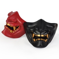 Demi-masque tactique CS Halloween Evil Smile Ghost Mask pour mascarade Festival Party Movie Prop