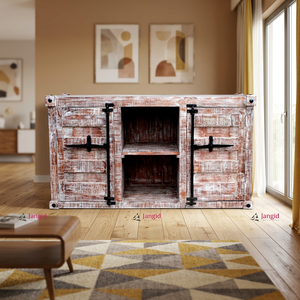 Meuble TV en bois de manguier style vintage vieilli, meuble de rangement buffet pour salon, <span class=keywords><strong>prix</strong></span> de gros - Product Image 2