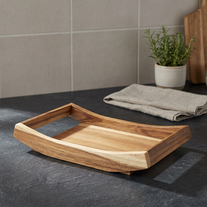 Antique Handmade Durable Eco Friendly Wooden Rectangular Serving Tray <b>Extra</b> <b>Large</b> Size Dishwasher Microwave Safe Multi-Function - Product Image 1