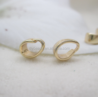 Boucles de bijouterie Bague fermoir suspendu Chinois 24K Triple fermoirs plaqué or Pendentif crochet plaqué or