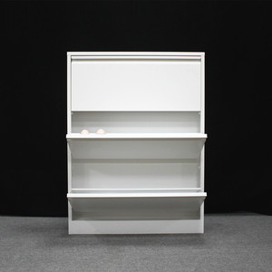 Zapatero moderno para el hogar, estante de acero extensible convertible, armario duradero de <span class=keywords><strong>madera</strong></span> <span class=keywords><strong>MDF</strong></span> portátil para muebles de sala de estar - Product Image 1