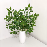 Branche de feuilles d'eucalyptus en soie artificielle pour arrangement floral de mariage, décoration de bureau à domicile