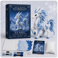 Kit de Manualidades de Fieltro con Animales del País de las Maravillas Invernales, Zorro de las Nieves, Ciervo, Lobo, 11 Estilos, Caja de Manualidades para Coser a Mano, Decoración Navideña, Regalo