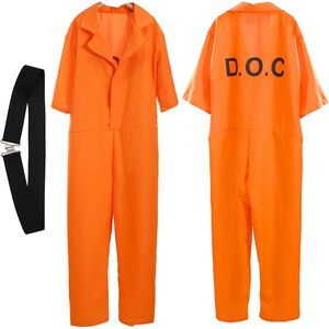Disfraz Unisex de Prisionero Naranja SINSEN con Cinturón y Estampado D.O.C para Fiesta de Halloween - Product Image 4