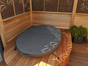 <span class=keywords><strong>Housse</strong></span> de baignoire pour <span class=keywords><strong>Spa</strong></span>, couverture de baignoire à chaud ovale imperméable pour l'extérieur - Product Image 4