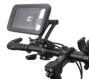 Nueva imagen, soporte para teléfono de motocicleta y bicicleta, funda impermeable para teléfono para soporte móvil, soporte para Scooter, pantalla táctil, soporte para bicicleta