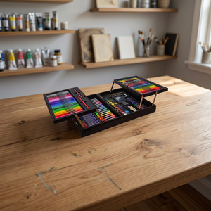 COLORMATE 149-Piece Wood Art Set Lightweight Portable Non-Toxic Environmentally Friendly Children's Painting Set for Holiday - Product Image 1