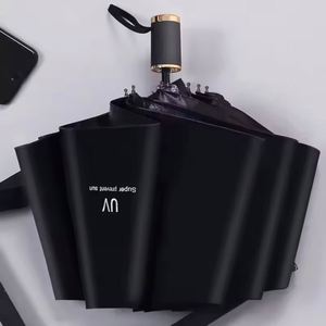 Mini parapluie pliant moderne de luxe, protection UV, cadeau d'affaires, commande manuelle, poignée en plastique - Product Image 3